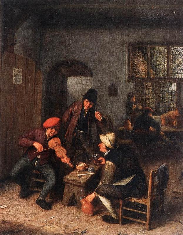 OSTADE, Adriaen Jansz. van Interior of a Tavern with Violin Player sg oil painting picture